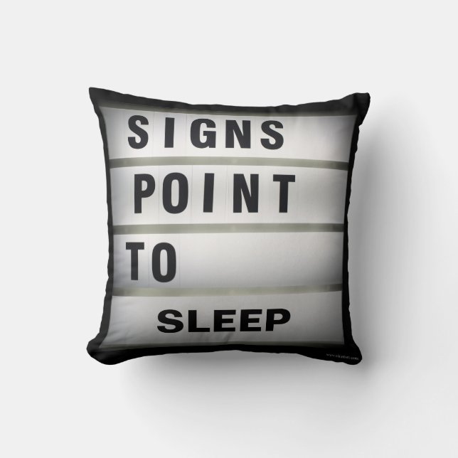 Signs Point to Custom Marquee Cool Design Throw Pillow (Front)