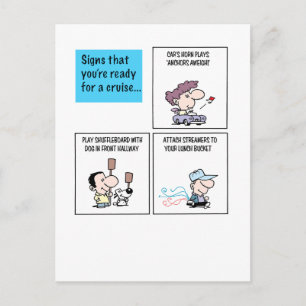 Signs that you're ready for a cruise - (b) postcard