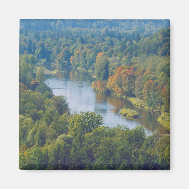 Sigulda Autumn in Picturesque Gauja River Valley   Magnet (Front)
