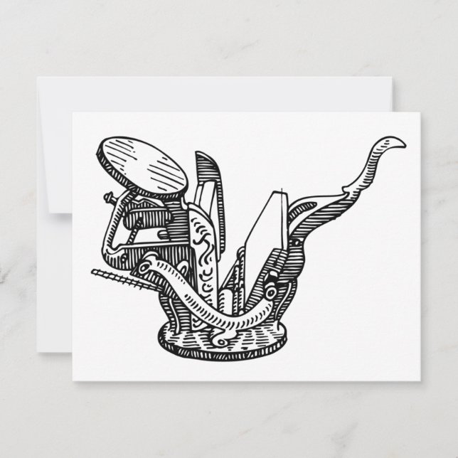Sigwalt letterpress impression presse carte de voe (Devant)