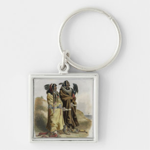 Sih-Chida and Mahchsi-Karehde, Mandan Indians, pla Keychain