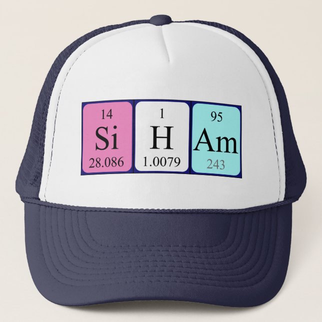Siham periodic table name hat (Front)