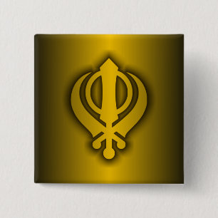 Sikh 2 Inch Square Button