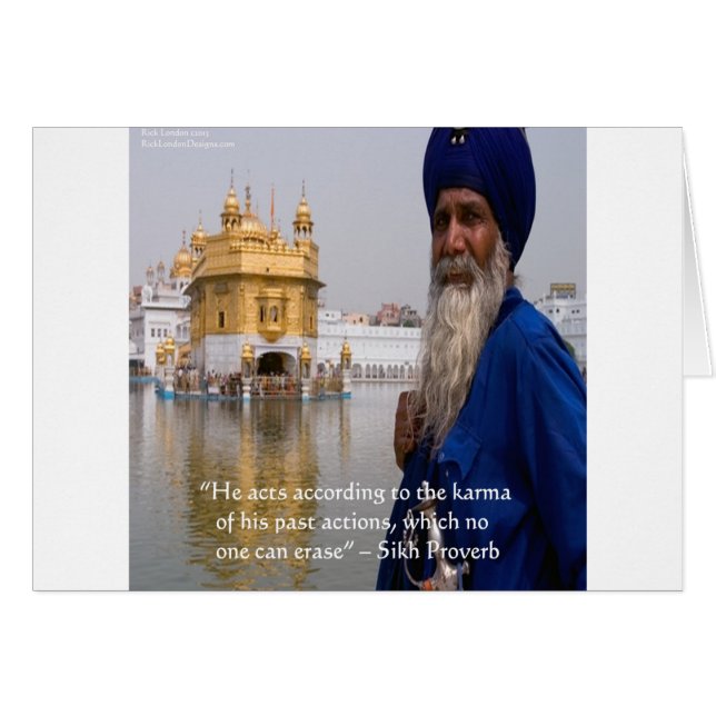 Sikh Actions/Karma Proverb (Front Horizontal)