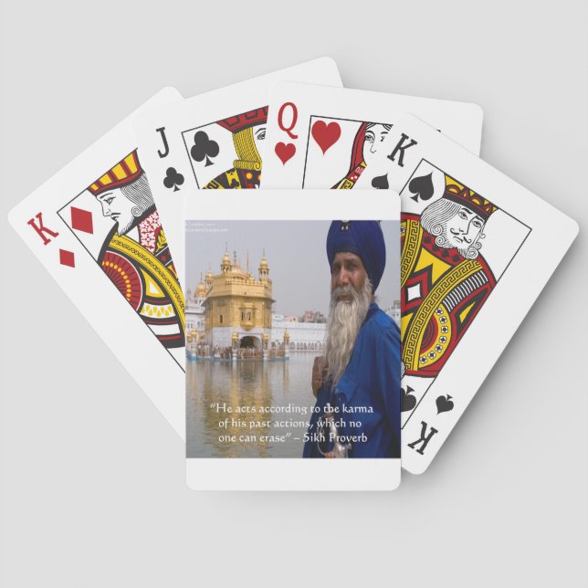 Sikh Actions/Karma Proverb Playing Cards (Back)