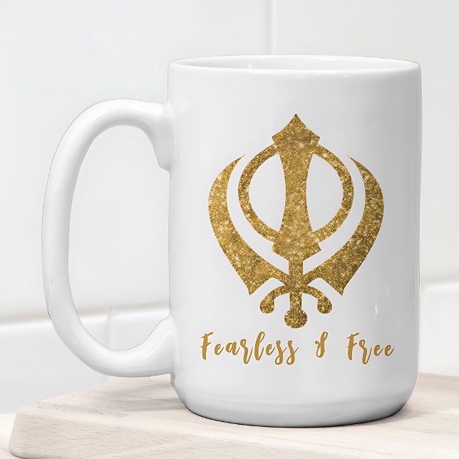 Sikh Khanda "Fearless & Free" Coffee Mug (Creator Uploaded)