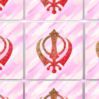 Sikh Khanda Glittery Symbol
