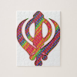 Sikh Khanda hippie Jigsaw Puzzle