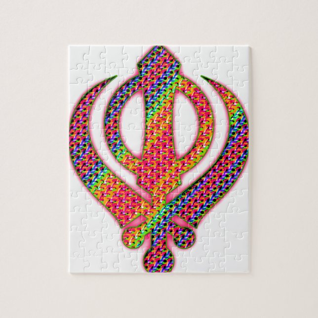 Sikh Khanda hippie Jigsaw Puzzle (Vertical)