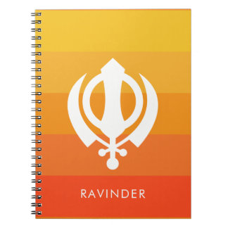 Sikh Khanda Symbol Personalised Notebook