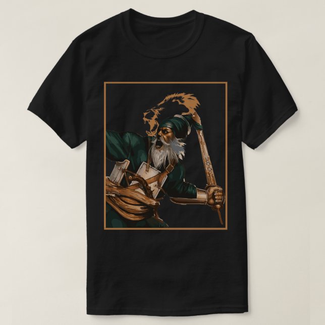 Sikh Martyr Baba Deep Singh Shahid Khanda Lion  T-Shirt (Design Front)