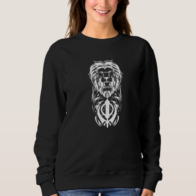 Sikh Singh Lion Khanda Sweatshirt (Front)