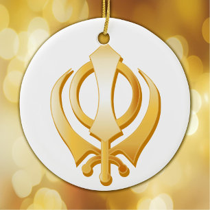 Sikh Symbol Ceramic Ornament
