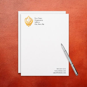 Sikh Symbol Letterhead