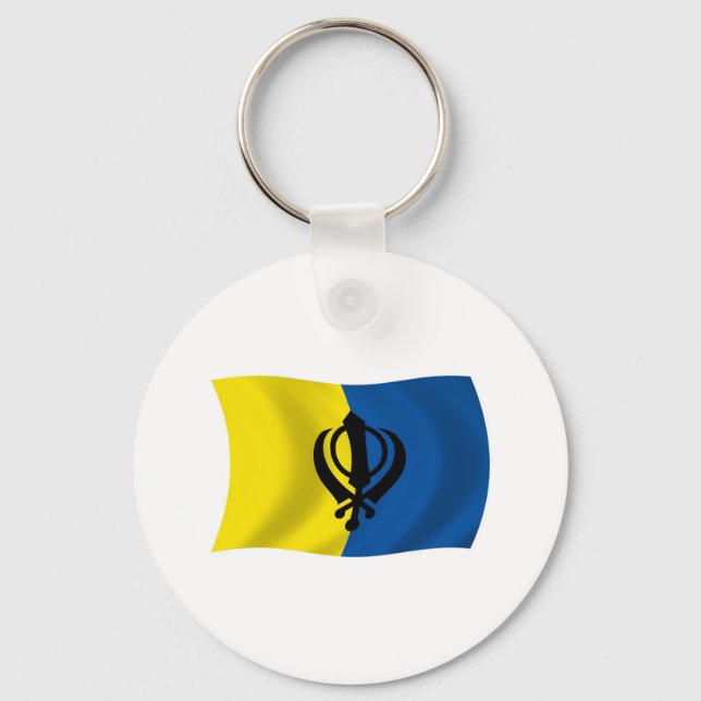 Sikhism Flag Keychain (Front)