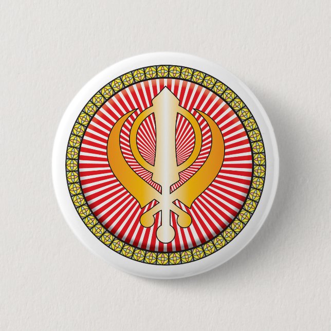 Sikhism Icon 2 Inch Round Button (Front)