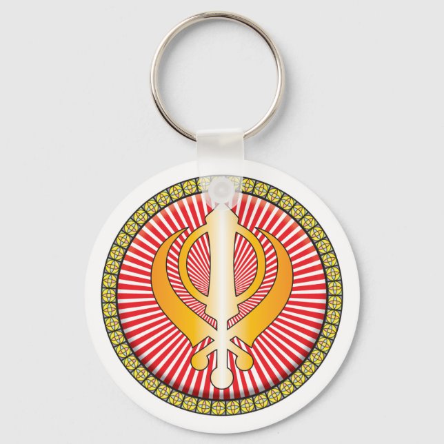Sikhism Icon Keychain (Front)