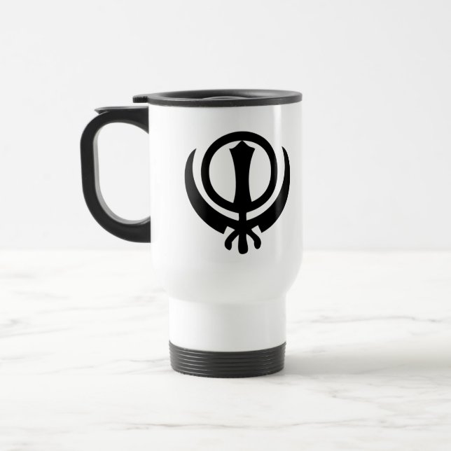 Sikhism Symbol Travel Mug (Left)