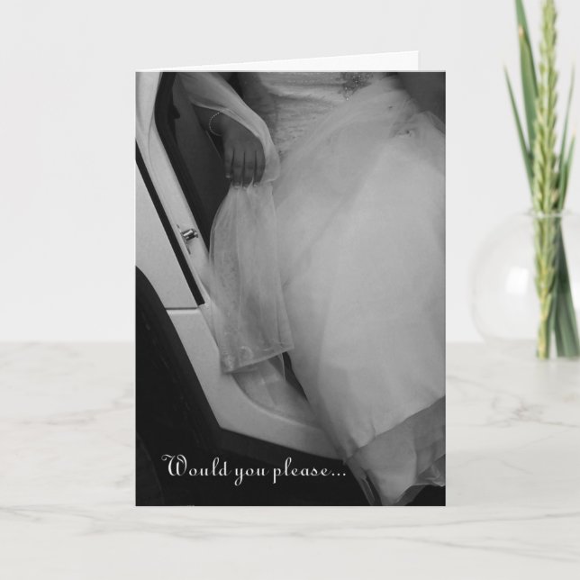 S'il vous plaît être mon Faire-part de mariage d'h (Devant)