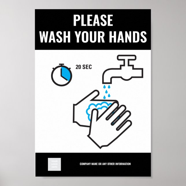 S'il vous plaît Lavez vos mains Poster (Devant)