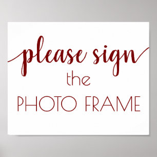 S'il vous plaît signer le cadre photo Affiche de