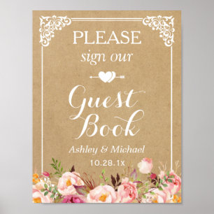 S'il vous plaît signer notre livre d'or Mariage - 