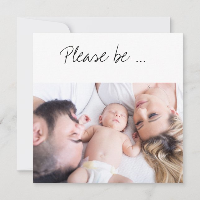 S'il vous plaît, soyez le Carte photo parent de no (Devant)