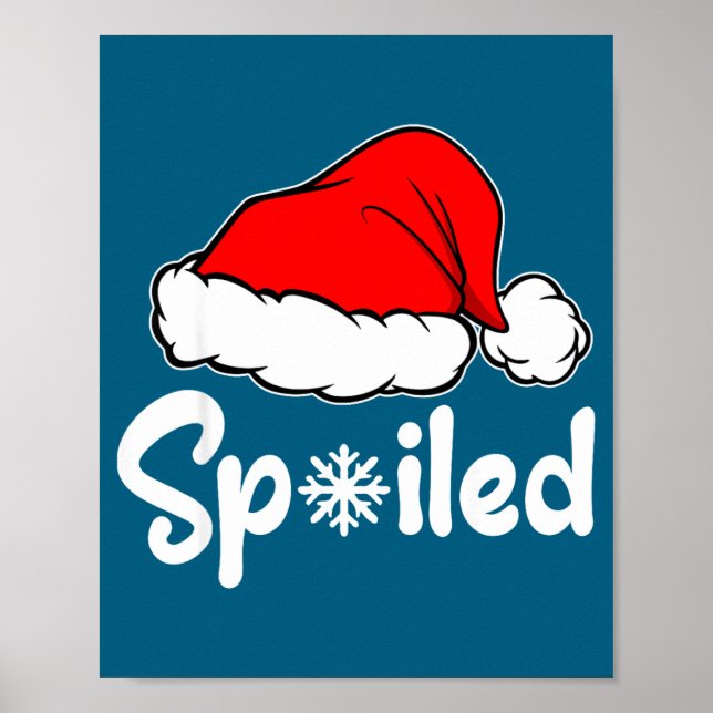 Siled Broke Santa Hat Christmas Matching Pajamas  Poster (Front)