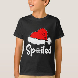 Siled Broke Santa Hat Christmas Matching Pajamas  T-Shirt