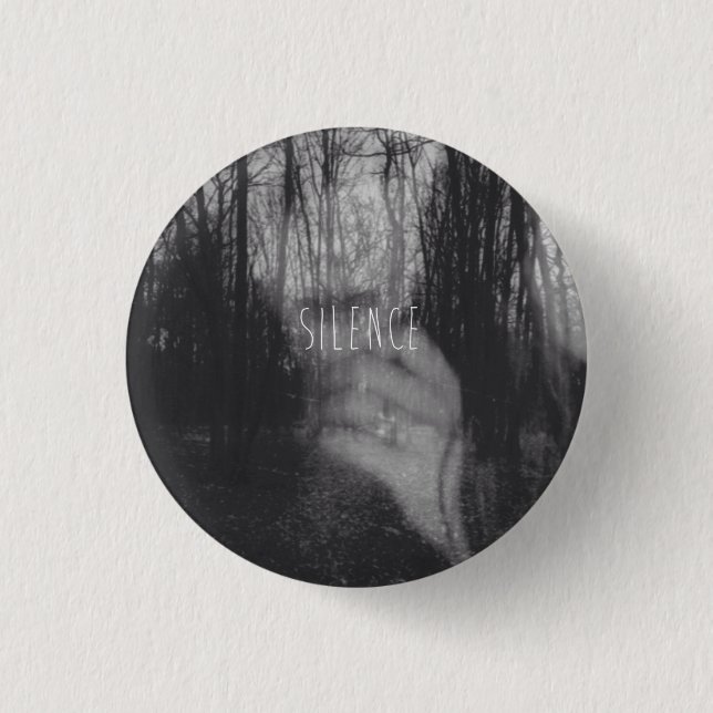 Silence 1 Inch Round Button (Front)