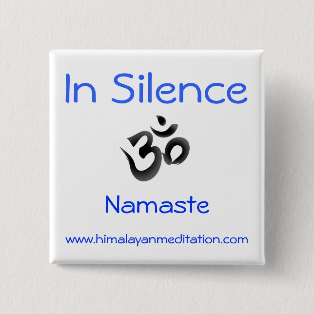 Silence 2 Inch Square Button (Front)