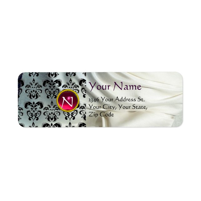 SILENCE DAMASK GEM rose blanc (Devant)