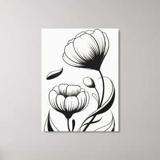 Silence Flowers Canvas Print