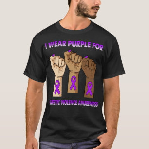 Silence Hand I Wear Purple For Domestic Violence T-Shirt