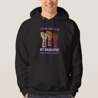 Silence Hand I Wear Purple For My Daughter Domesti Hoodie