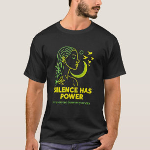 SILENCE HAS POWER  - neon minimalist Basic T-Shirt