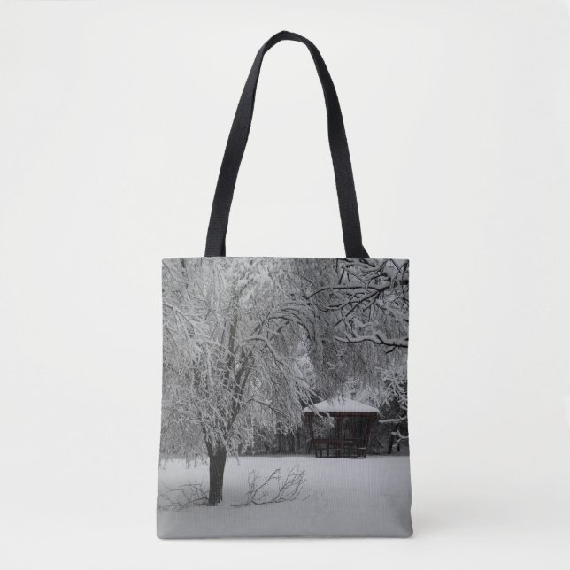 Silence hivernal sur impression sur Sac fourre-tou (Devant)