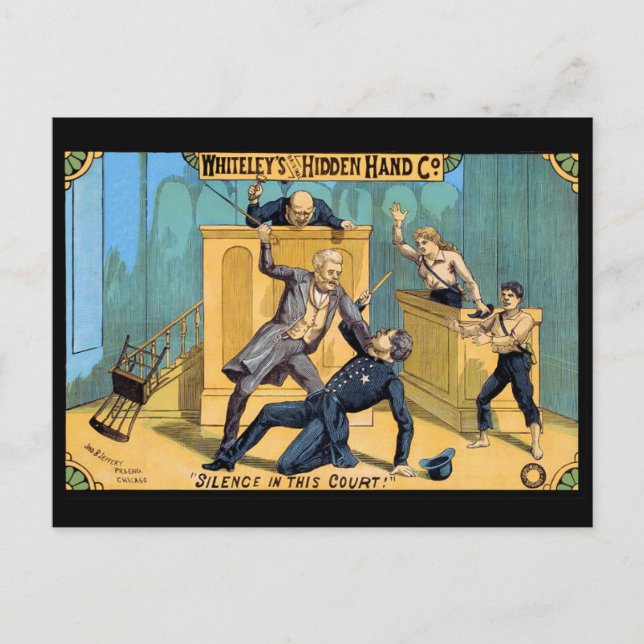 Silence in Court Postcard (Front)