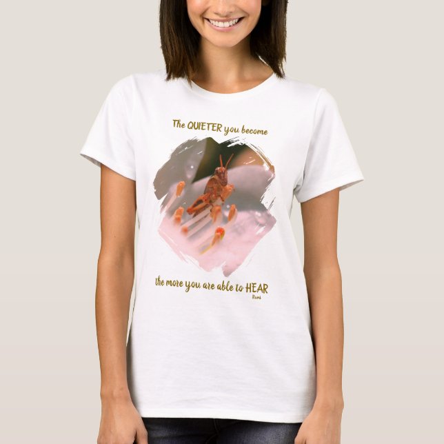 Silence Inspirational Rumi Quote   T-Shirt (Front)