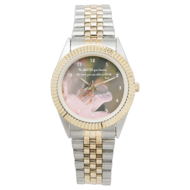 Silence Inspirational Rumi Quote    Watch (Front)