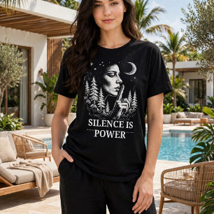 Silence Is Power - Mystical Forest Moon Witchy Tri-Blend Shirt