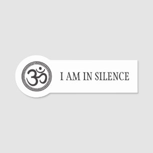 Silence Meditation - Om Symbol Tag