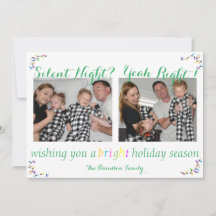 "Silence Nuit Oui Bien" Drôle Carte de Noël