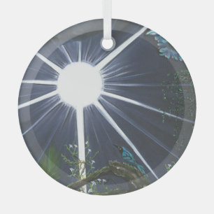 Silence of Sacred Space Glass Ornament