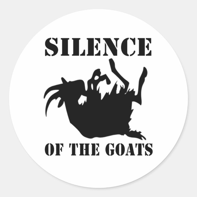 Silence of the Goats Classic Round Sticker (Front)