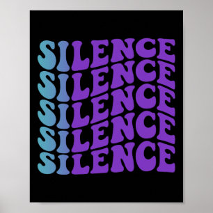 Silence Suicide Prevention Depression Awareness Poster