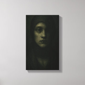 Silenced Soul – Dark Symbolic Portrait Canvas Print
