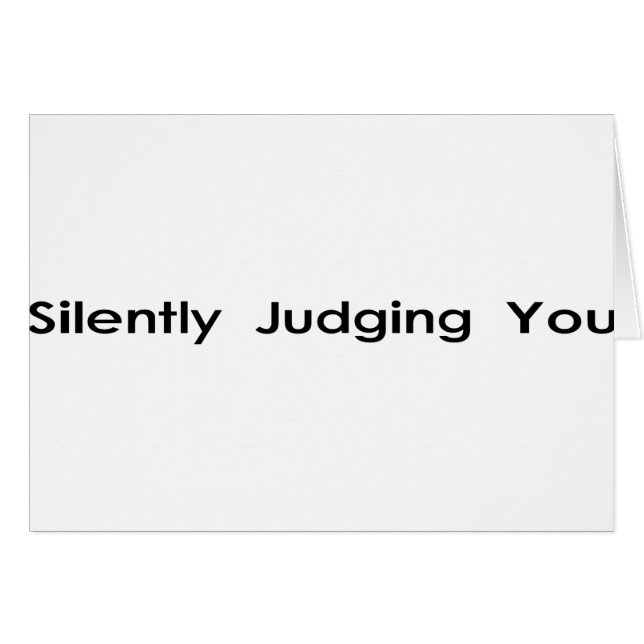 Silencieusement jugement de vous (Devant horizontal)