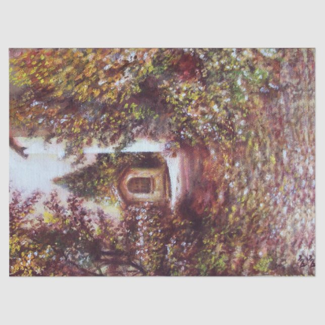 SILENT AUTUMN IN FLORENCE Tuscany Landscape Tissue Paper (Front)