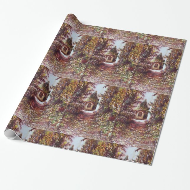 SILENT AUTUMN IN FLORENCE WRAPPING PAPER (Unrolled)